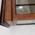 Antiek Engels Mahonie Vitrinekast Met 1 Deur, Met Bol Glas, 122 Cm Breed thumbnail 9