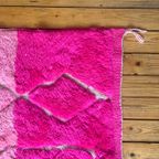 Pink Berber Boujad Wool Rug thumbnail 4