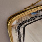 Vintage Spiegel Wandspiegel Mirror Goud Zwart Messing thumbnail 12