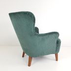 Artifort Fauteuil Groen | Zeegroene Ribstof Theo Ruth Zetel thumbnail 6