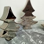 3 Originele Rivièra Maison Look Kerstboompjes Keramisch Hoogglans Zilver thumbnail 5