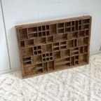 Brocante Letterbak Vintage Hout thumbnail 3