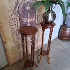 Klassieke Mahonie Houten Planten Tafels Bijzettafels, thumbnail 3
