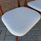 Set 2 Vintage Stoelen Nieuw Bekleed Teddy Deense Stoelen thumbnail 5