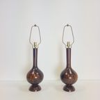 Set 2 Vintage Tafellamp Palissander Mid Century '60 Design thumbnail 11