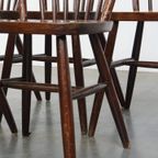 Set Van 6 Vintage Houten Windsor Spijlen Stoelen Uit De Jaren ’70 In Engelse Stijl thumbnail 13