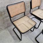 Set Van 6 Cesca Stoelen Marcel Breuer Stijl Webbing Stoelen thumbnail 2