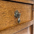 Art Deco Amsterdamse School Kastje Nachtkastje Marmeren Blad thumbnail 8