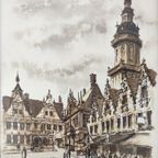Tombeur - Aquarel - De Markt Van Veurne thumbnail 3