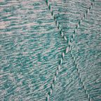 Vintage Mid-Century Handgeknoopt Groen Vloerkleed In Wol thumbnail 8