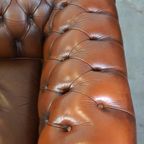 Leuke Set Van 2 Bruine Rundleren Chesterfield Fauteuils Met Een Geweldige Uitstraling thumbnail 10