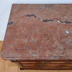 Vintage Frans Dressoir Commode Ladekast Badkamerkast Met Marmer Blad 501 thumbnail 14