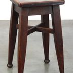 Antieke Massief Eikenhouten Engelse Kruk/ Stool Van Gaskell & Chambers Ltd thumbnail 2