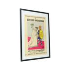 Vintage Ingelijste Poster Loterie Nationale France Fifties Reclame Jean Effel thumbnail 4