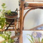 Jaren 60 Etagere Plantentafel Bamboe En Keramiek thumbnail 15