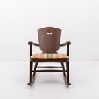 Mid-century Scandinavian Rocking Chair / Schommelstoel / Fauteuil thumbnail 4