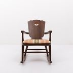 Mid-Century Scandinavian Rocking Chair / Schommelstoel / Fauteuil thumbnail 4