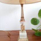 Vintage Onyx Marmer Messing Lamp thumbnail 4