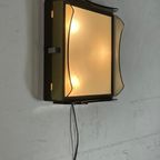 Vintage Italiaans Gerookt Glas Plafondlamp / Wandlamp thumbnail 2