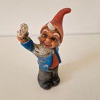 Vintage Tuinkabouter Kabouter Beeldje Rubber Beeld thumbnail 4