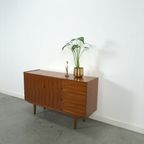 Teak Fineer Dressoir Met Ronde Knop En Lades thumbnail 7