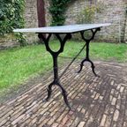 Tuintafel Bistrotafel Met Marmer Periode 1900 Lafa Aurilac Frans thumbnail 3