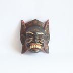 Polychrome Barong Dance Mask From Bali Indonesia. thumbnail 3