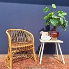 Vintage Rotan Fauteuil, Fifties Design, Rohe Van Sliedrecht thumbnail 16