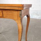 Antieke Opvouwbare Speeltafel / Schaaktafel thumbnail 7