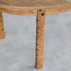 Brutalist Ovale Eettafel | Vintage Tafel | Eiken | Verlengbaar thumbnail 17