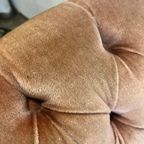 Vintage Oudroze Fauteuil / Eenzit Met Franjes thumbnail 10