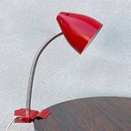 Vintage Rode Hala Zeist Klemspot Lamp / Tafellamp / Bureaulamp / Klemlamp thumbnail 2