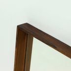 Large Scandinavian Rectangular Rosewood Mirror 1960s thumbnail 8