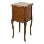 Antieke Nachtkast Eikenhout Rood Marmer Louis Quinze Stijl thumbnail 10