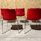 Arper Catifa 46 Design Stoel - Wit/Rood Kunststof thumbnail 5