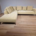 30% Korting- Nieuw - Prominent Trevi Hoekbank - Stof - Geel thumbnail 4