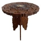 Vintage Oosters Plantentafeltje Houtsnijwerk Boho thumbnail 6