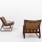 Set Of 2 Scandinavian Design Lounge Chairs / Fauteuil From Giske Carlsen For Kleppe thumbnail 5