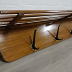 Vintage Midcentury Houten Kapstok | Hoedenplank Xxl thumbnail 6