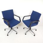 2 Artifort Bureaustoelen Blauw | Blauwe Bureaustoel Setprijs thumbnail 12