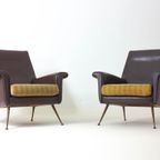 Two Modernist Italian Lounge Chairs thumbnail 4