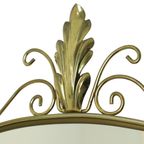Hollywood Regency Deknudt Spiegel Met Kroon Jaren 60 thumbnail 9