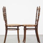 Set Van 4 Elegante, Zeer Charmante, Sierlijke Antieke Thonet Design Bistro/ Eetkamerstoelen thumbnail 6