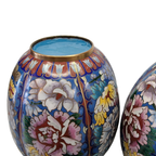 Vintage Set Cloisonné Gemberpotten thumbnail 8