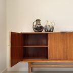 Vintage Houten Dressoir / Sideboard Met 3 Deurtjes En 4 Lades thumbnail 7