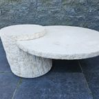 Maitland Smith Designer Salontafel Van Mactan Stone En Travertin thumbnail 11