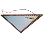 Oak Wood Triangle Mirror / Facet Cut Edges thumbnail 2