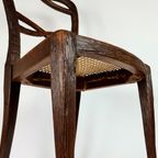 Dutch Furniture - Gebr. Horrix - Rotan - Zeldzaam - Eetkamerstoel - Rustieke Stijl - 1880 thumbnail 3