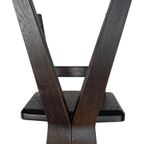 Vintage Brutalist Eiken Stoel Jaren 60 Massief Hout thumbnail 22
