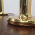 2x Messing Tafellamp Baulmann Leuchten, Duitsland Jaren 80 thumbnail 6
